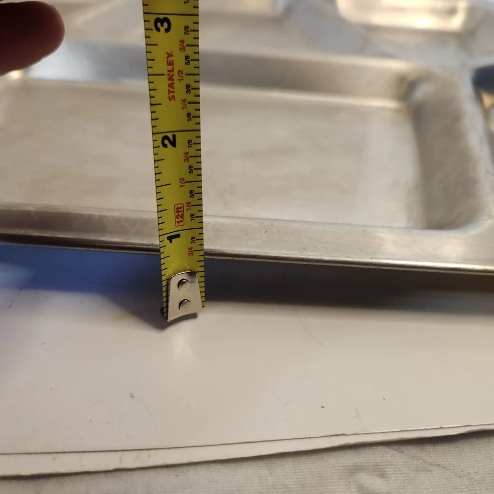 Vintage‎ US Navy USN Heavy Double Layer Riveted Steel Compartment Food Tray